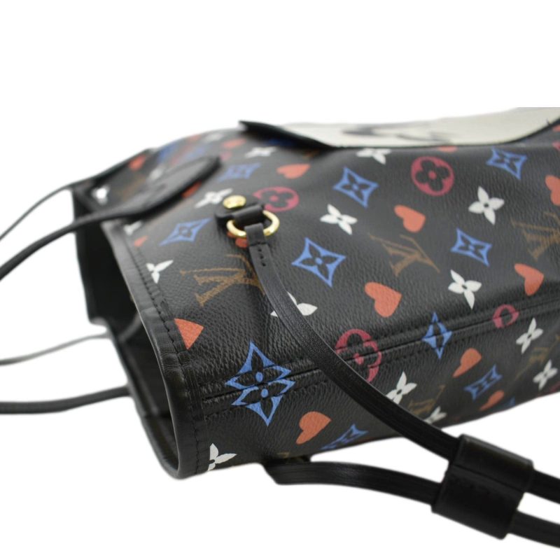 LOUIS VUITTON Game On Neverfull MM Monogram Canvas Tote Bag Black - Image 6
