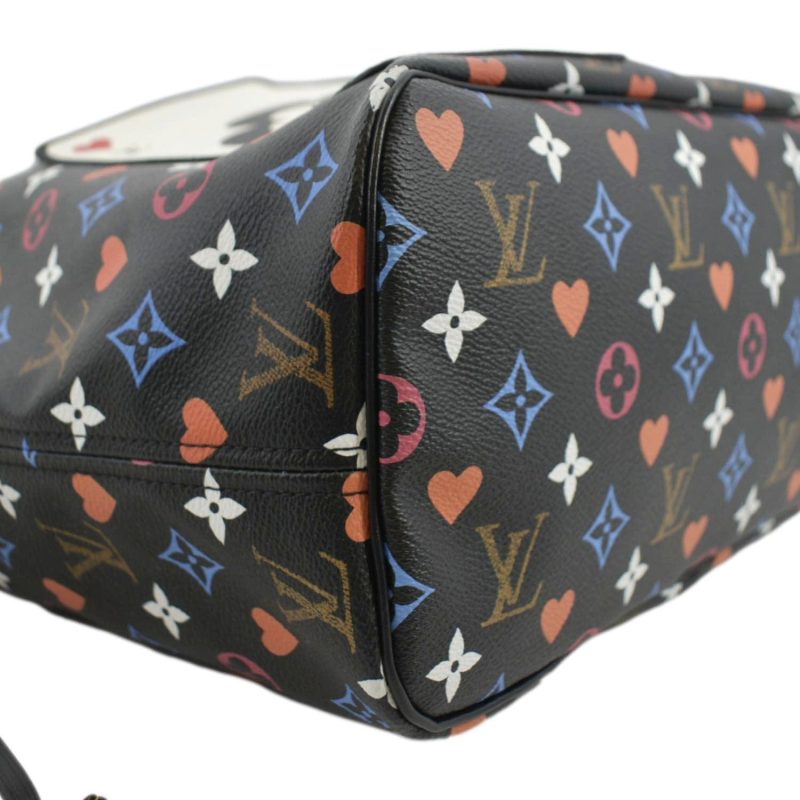 LOUIS VUITTON Game On Neverfull MM Monogram Canvas Tote Bag Black - Image 7