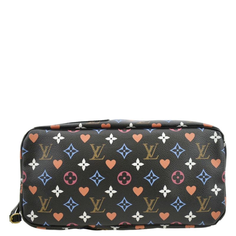 LOUIS VUITTON Game On Neverfull MM Monogram Canvas Tote Bag Black - Image 9