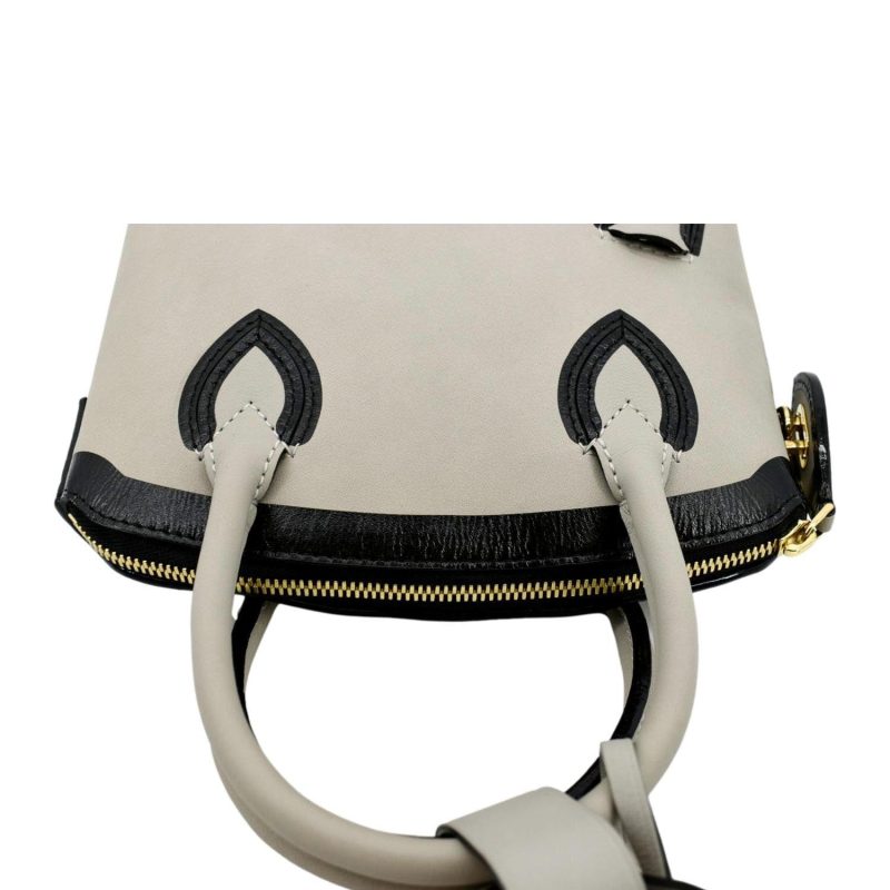 LOUIS VUITTON Lockit Cuir Obsession Leather Satchel Bag Grey - Image 3