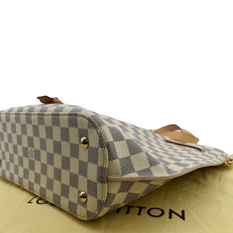 LOUIS VUITTON Girolata Damier Azur Shoulder Bag White - Image 6