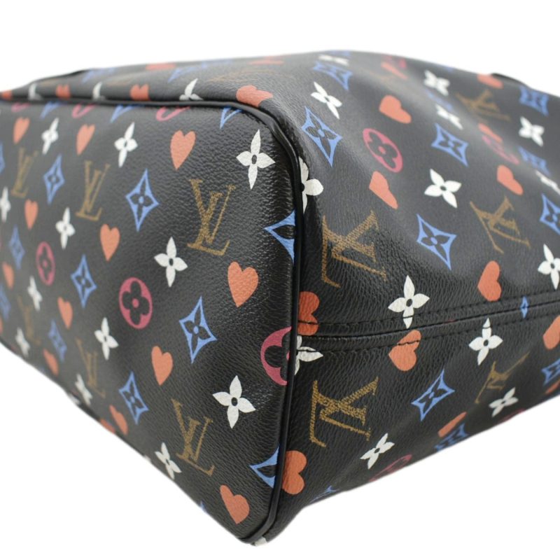 LOUIS VUITTON Game On Neverfull MM Monogram Canvas Tote Bag Black - Image 8