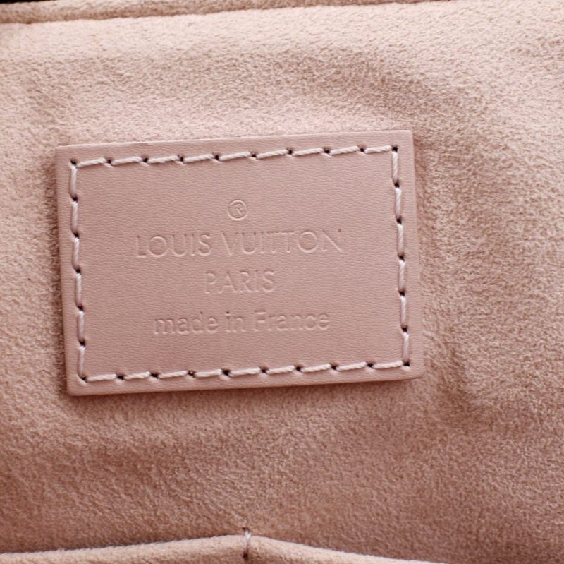 Louis Vuitton Caissa PM Damier Ebene Tote Shoulder Bag Rose Ballerine - Image 11