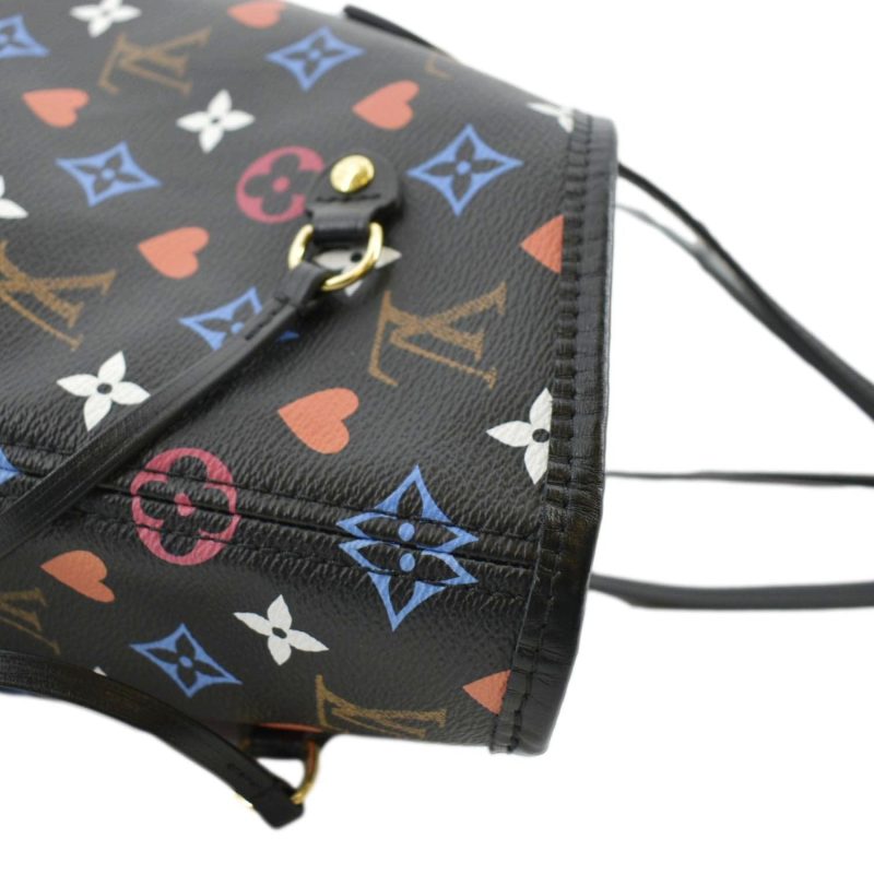LOUIS VUITTON Game On Neverfull MM Monogram Canvas Tote Bag Black - Image 5
