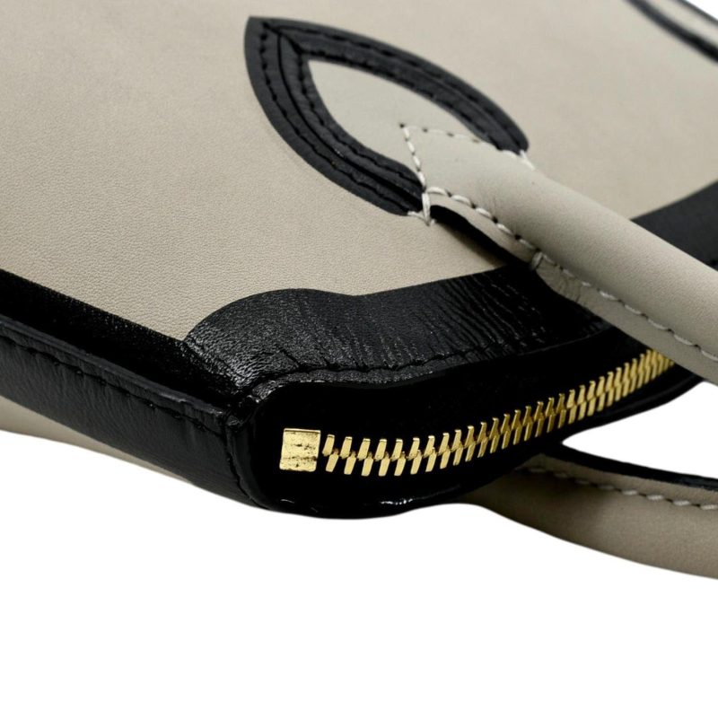 LOUIS VUITTON Lockit Cuir Obsession Leather Satchel Bag Grey - Image 5