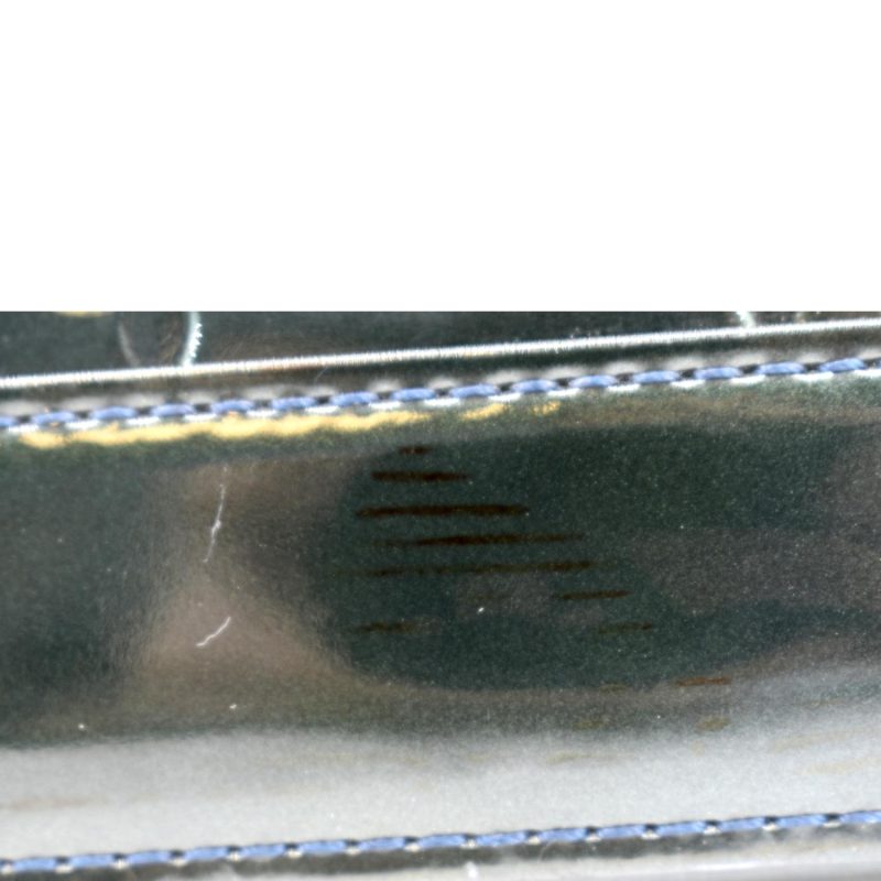 LOUIS VUITTON Alma GM Monogram Vernis Leather Satchel Bag Green - Image 9