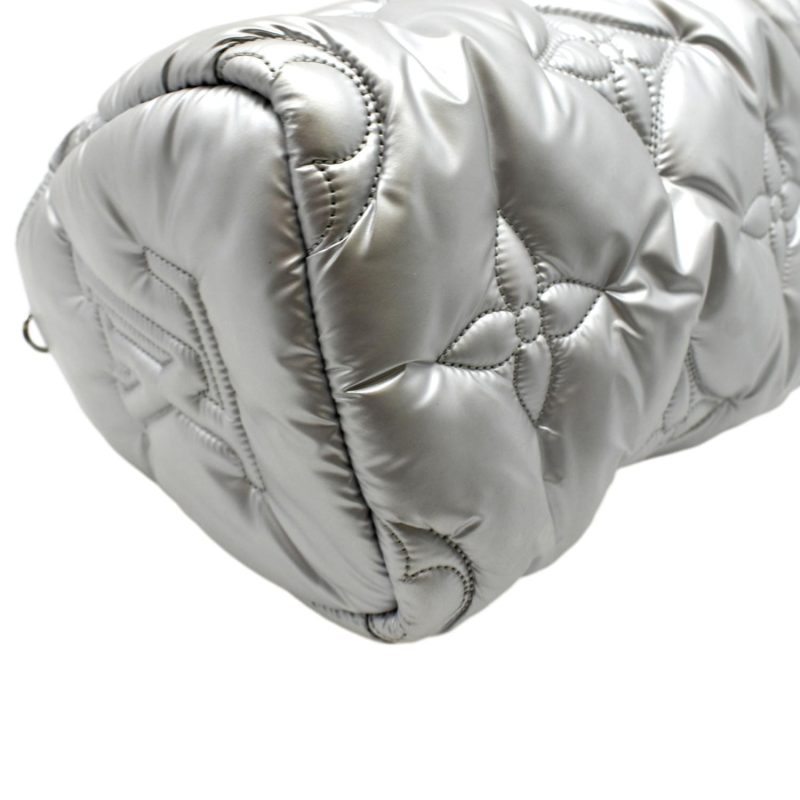 LOUIS VUITTON Speedy Bandouliere 25 Econyl Nylon Pillow Shoulder Bag Silver - Image 10
