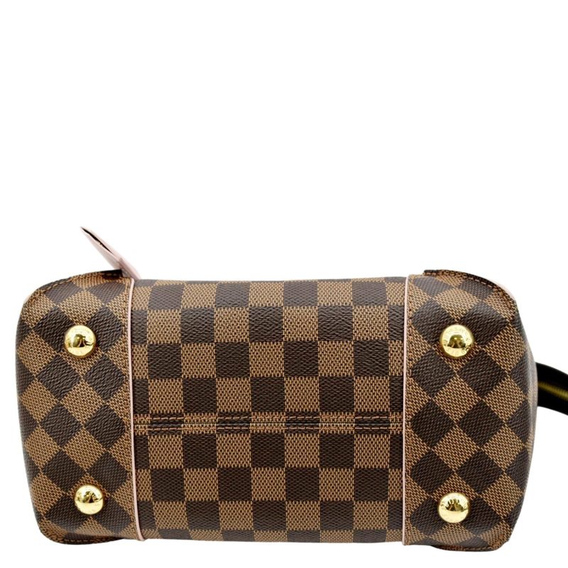 Louis Vuitton Caissa PM Damier Ebene Tote Shoulder Bag Rose Ballerine - Image 9