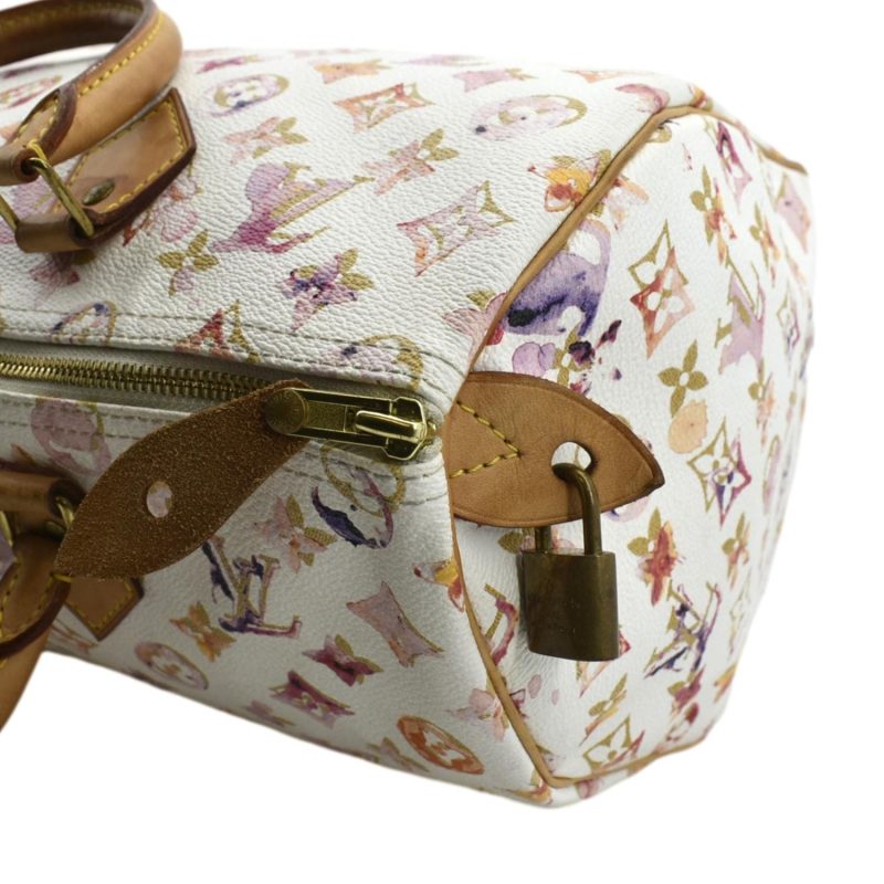 LOUIS VUITTON Richard Prince Watercolor Aquarelle Speedy 35 Monogram Satchel Bag Multi - Image 5