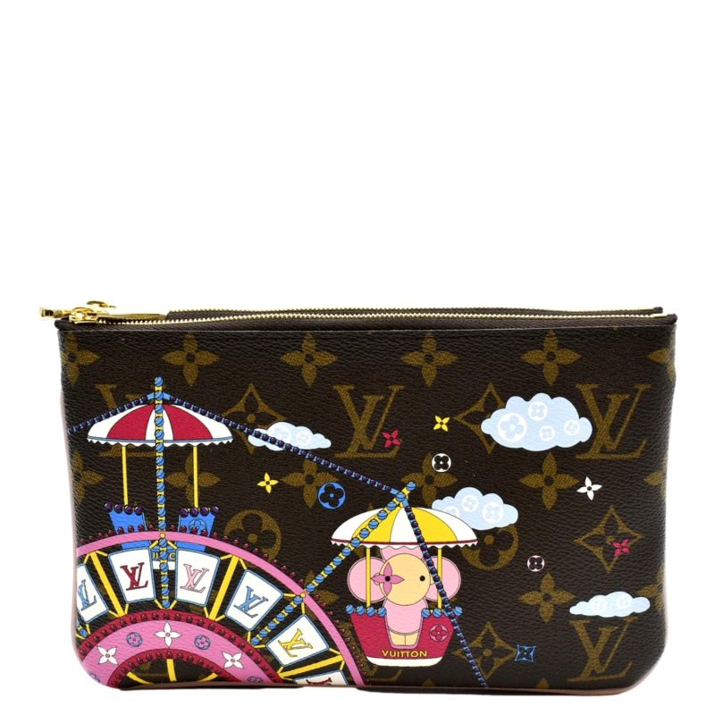 Louis Vuitton Vivienne Pochette Monogram Canvas Chain Crossbody Bag Brown - Image 13