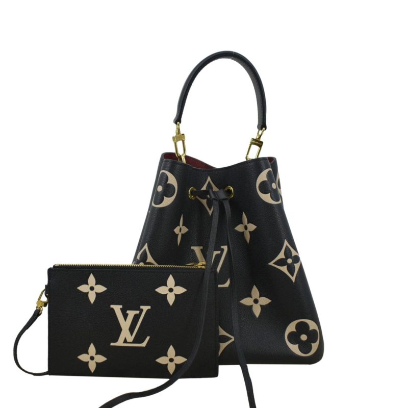 Louis Vuitton NeoNoe MM Bicolor Monogram Empreinte Leather Shoulder Bag Black - Image 12