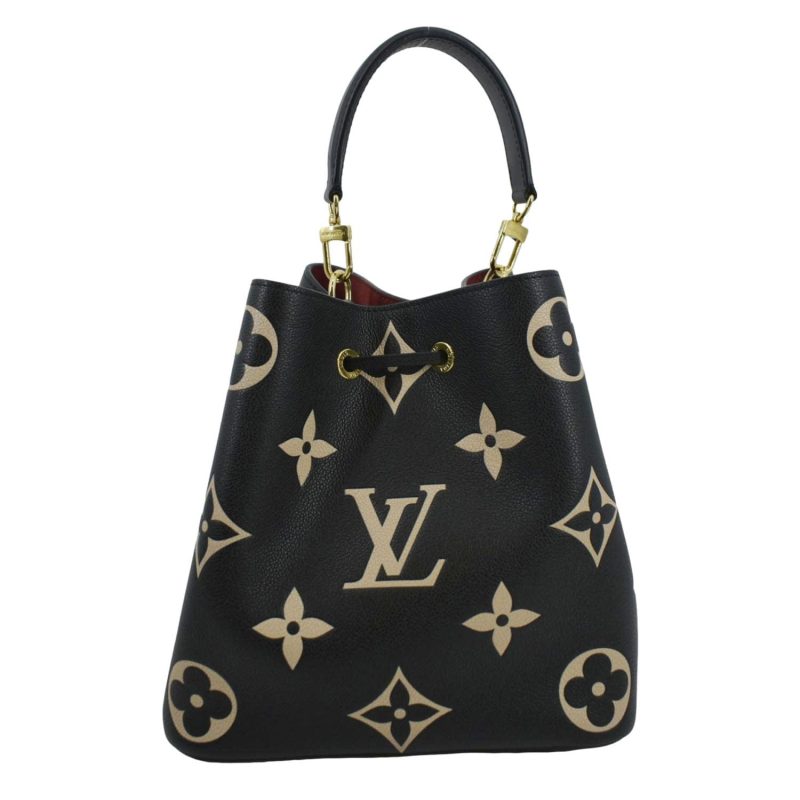 Louis Vuitton NeoNoe MM Bicolor Monogram Empreinte Leather Shoulder Bag Black - Image 2