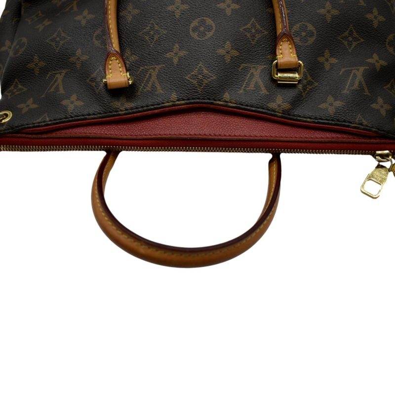 LOUIS VUITTON Pallas MM Monogram Canvas Shoulder Bag Brown - Image 3