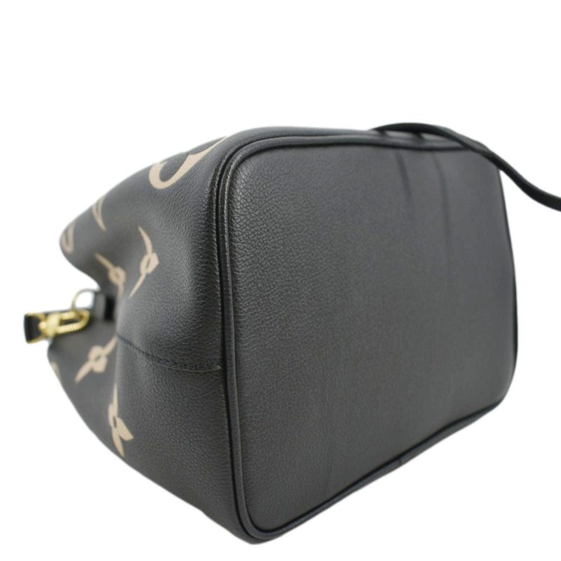 Louis Vuitton NeoNoe MM Bicolor Monogram Empreinte Leather Shoulder Bag Black - Image 8
