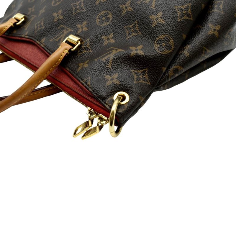 LOUIS VUITTON Pallas MM Monogram Canvas Shoulder Bag Brown - Image 7