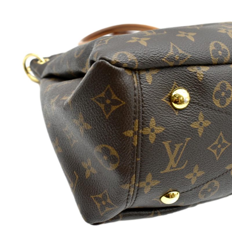 LOUIS VUITTON Pallas MM Monogram Canvas Shoulder Bag Brown - Image 9