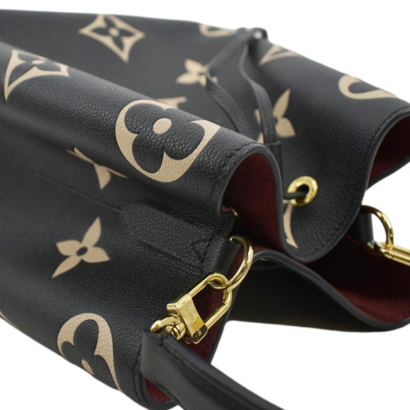 Louis Vuitton NeoNoe MM Bicolor Monogram Empreinte Leather Shoulder Bag Black - Image 5