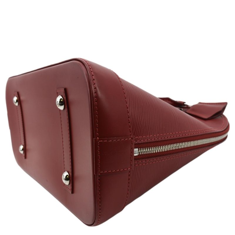 Louis Vuitton Alma GM Epi Leather Satchel Crossbody Bag Red - Image 6