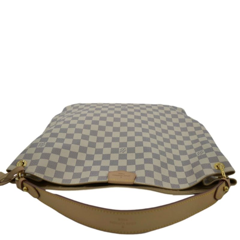 LOUIS VUITTON Graceful MM Damier Azur Hobo Shoulder Bag White - Image 3