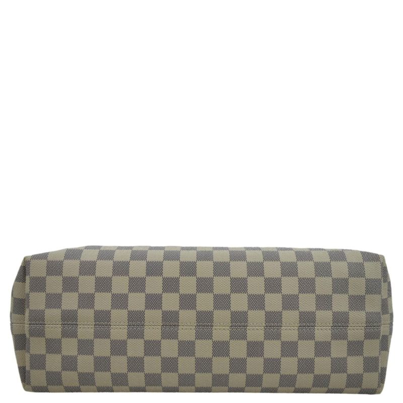 LOUIS VUITTON Graceful MM Damier Azur Hobo Shoulder Bag White - Image 8