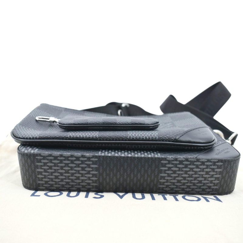 LOUIS VUITTON Trio Damier Graphite Messenger Bag Gray - Image 9