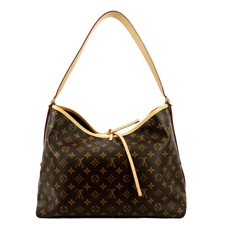 LOUIS VUITTON Carryall MM Monogram Canvas Shoulder Bag Brown - Image 3