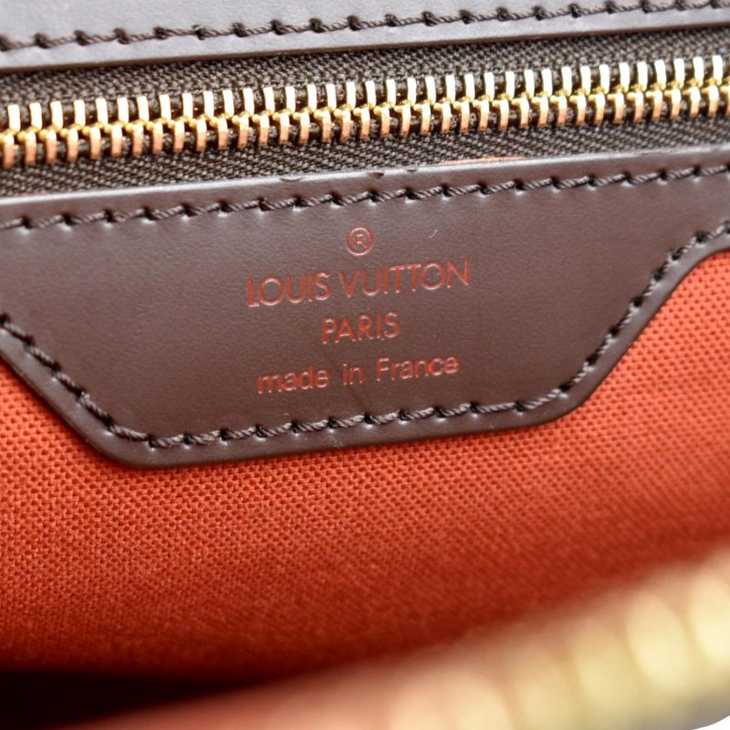 LOUIS VUITTON Greenwich PM Damier Ebene Travel Tote Bag Brown - Image 8