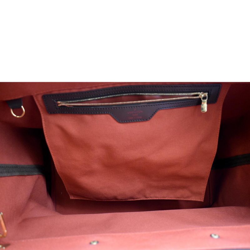 LOUIS VUITTON Greenwich PM Damier Ebene Travel Tote Bag Brown - Image 9
