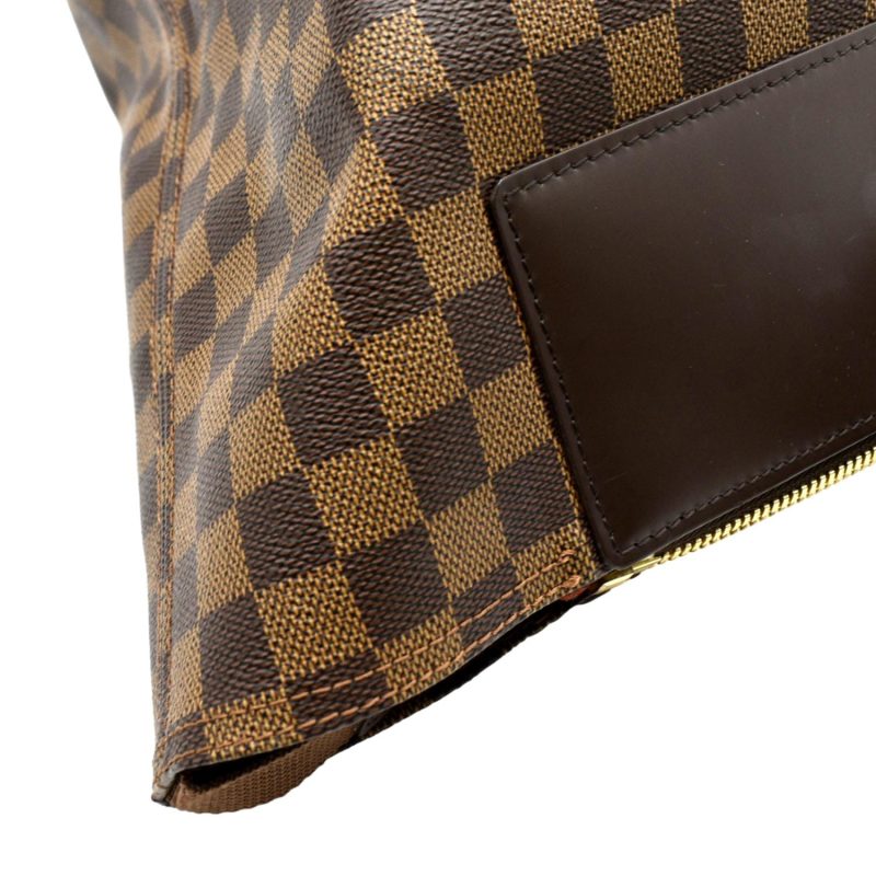 LOUIS VUITTON Greenwich PM Damier Ebene Travel Tote Bag Brown - Image 4
