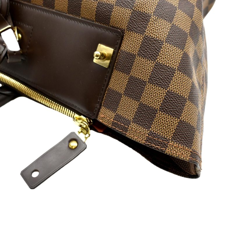 LOUIS VUITTON Greenwich PM Damier Ebene Travel Tote Bag Brown - Image 5