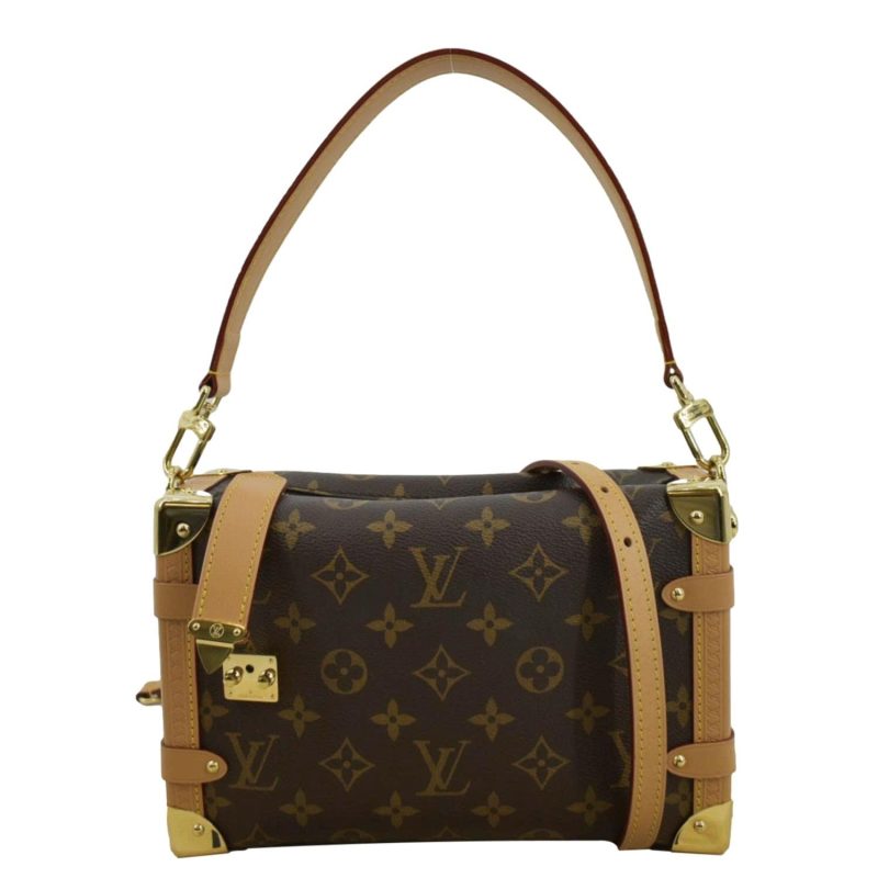 LOUIS VUITTON Side Trunk Monogram Canvas Crossbody Bag Brown - Image 12