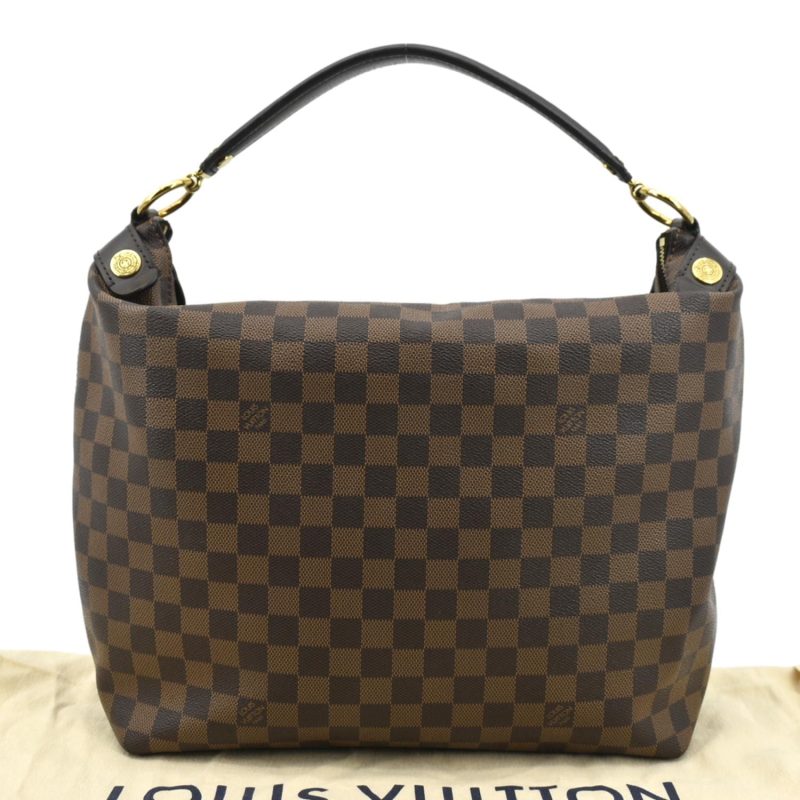 LOUIS VUITTON Duomo Hobo Damier Ebene Hobo Bag Brown - Image 3