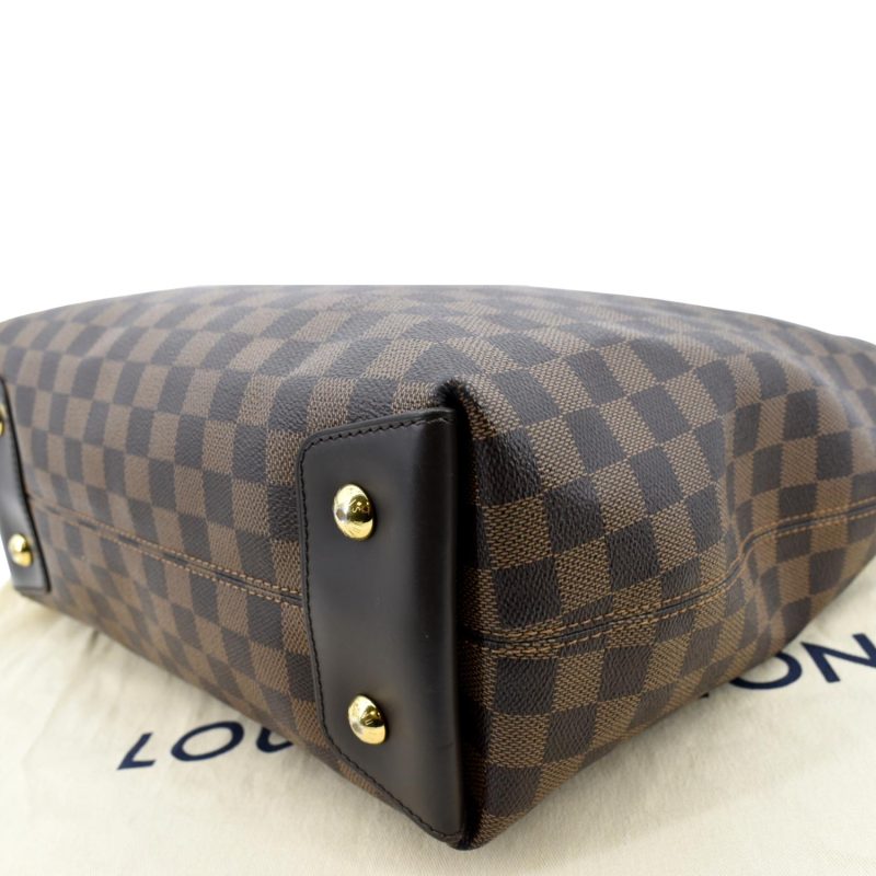 LOUIS VUITTON Duomo Hobo Damier Ebene Hobo Bag Brown - Image 7