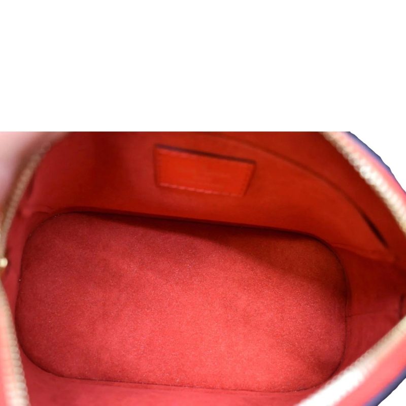 LOUIS VUITTON Alma Mini Epi Leather Crossbody Bag Red - Image 9