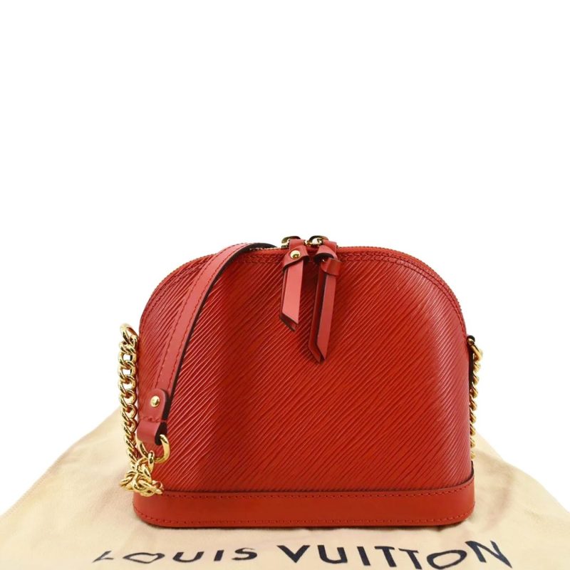 LOUIS VUITTON Alma Mini Epi Leather Crossbody Bag Red - Image 2