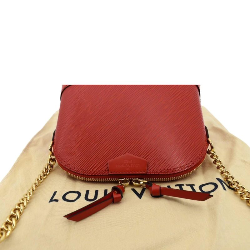 LOUIS VUITTON Alma Mini Epi Leather Crossbody Bag Red - Image 3