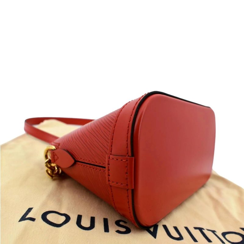 LOUIS VUITTON Alma Mini Epi Leather Crossbody Bag Red - Image 7