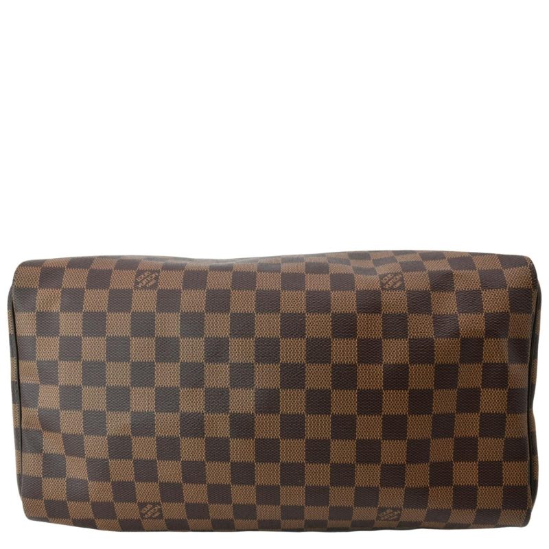 LOUIS VUITTON Speedy 35 Damier Ebene Satchel Bag Brown - Image 8