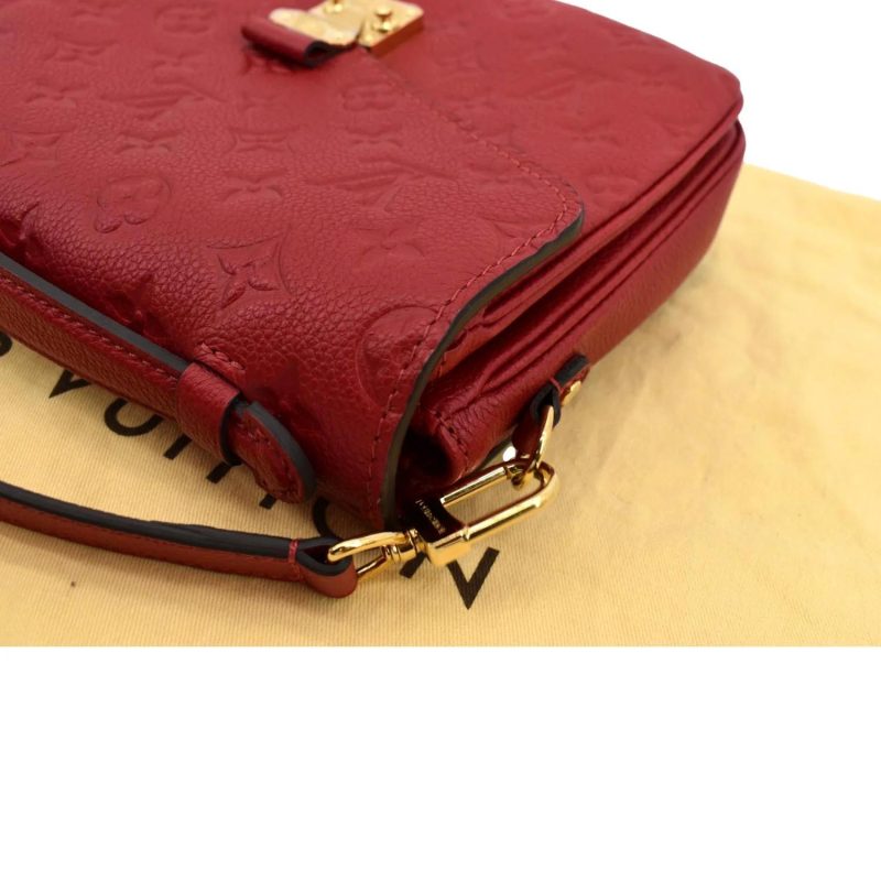 LOUIS VUITTON Metis Pochette Empreinte Leather Crossbody Bag Red - Image 4