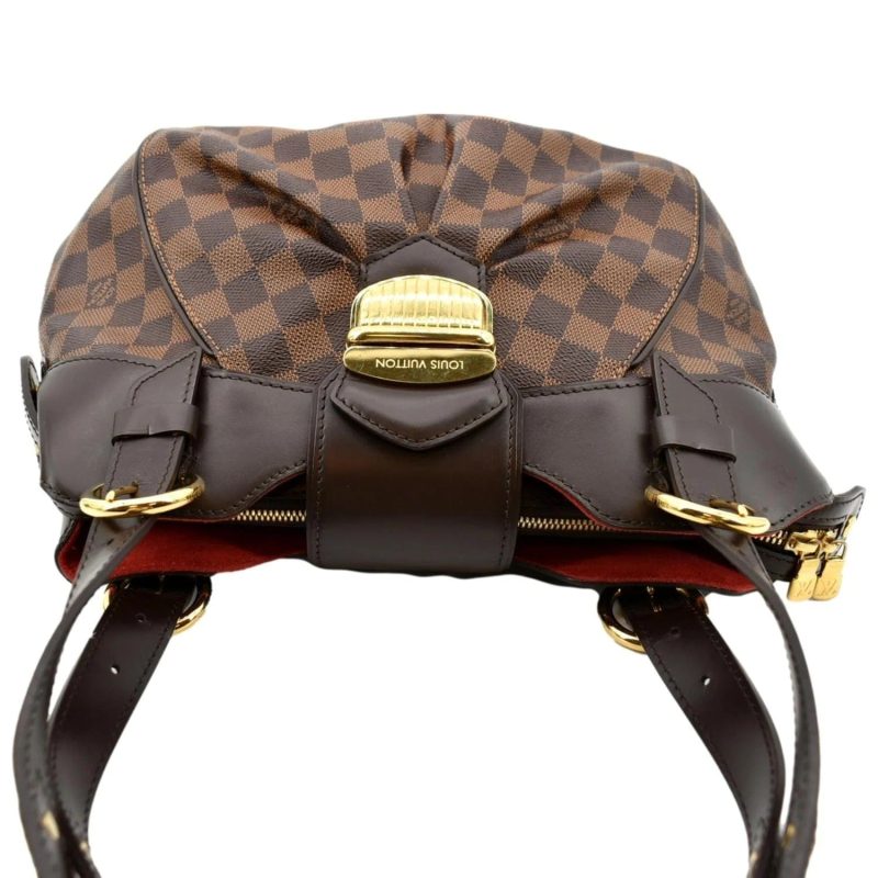 Louis Vuitton Women Sistina MM Damier Ebene Shoulder Bag Brown - Image 3