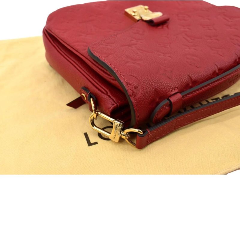 LOUIS VUITTON Metis Pochette Empreinte Leather Crossbody Bag Red - Image 5
