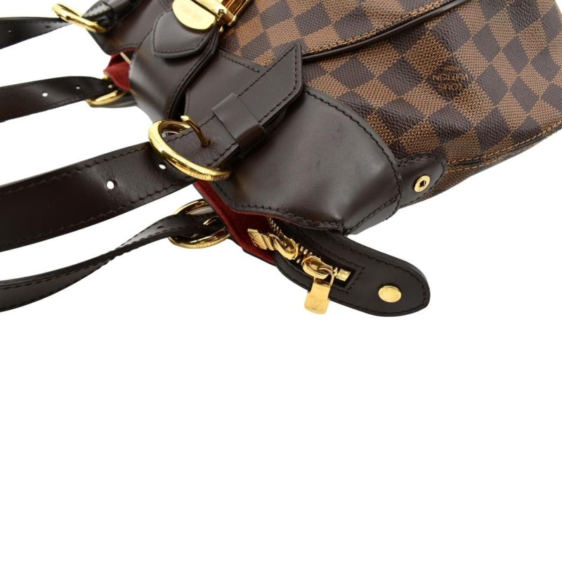 Louis Vuitton Women Sistina MM Damier Ebene Shoulder Bag Brown - Image 4