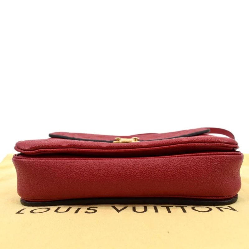 LOUIS VUITTON Metis Pochette Empreinte Leather Crossbody Bag Red - Image 8