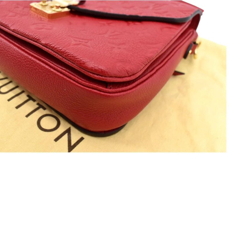 LOUIS VUITTON Metis Pochette Empreinte Leather Crossbody Bag Red - Image 6