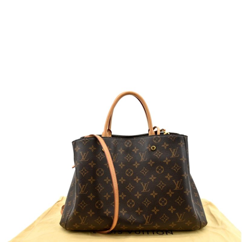 LOUIS VUITTON Montaigne GM Monogram Canvas Shoulder Bag Brown - Image 2