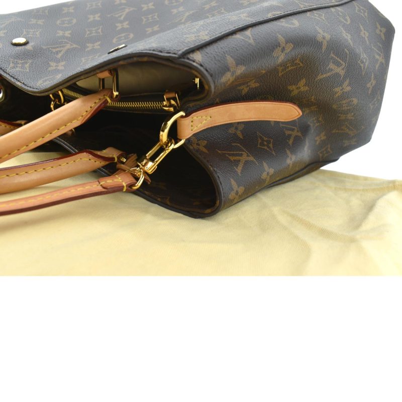 LOUIS VUITTON Montaigne GM Monogram Canvas Shoulder Bag Brown - Image 4