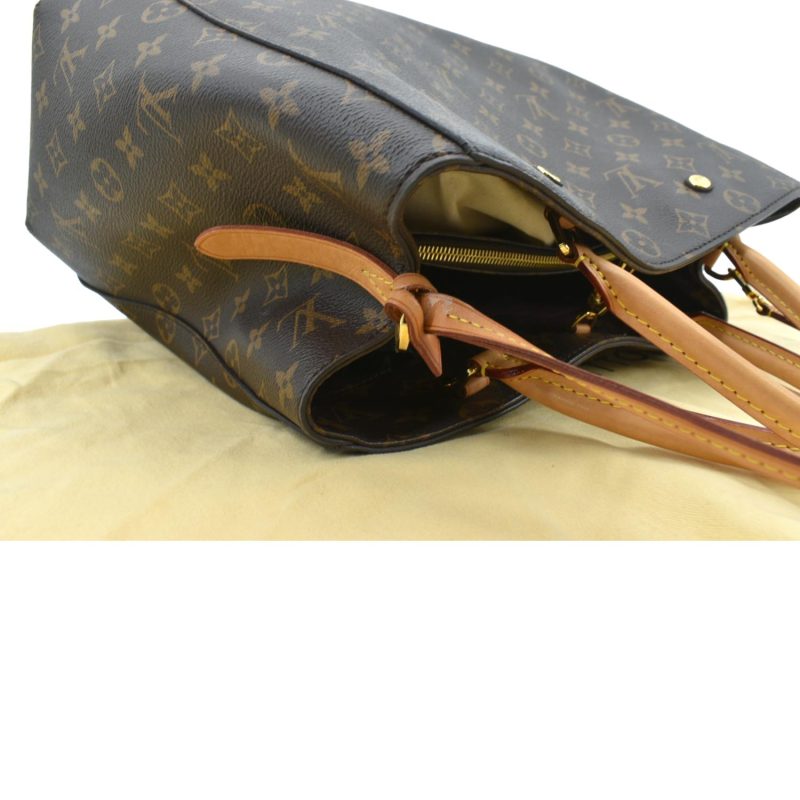 LOUIS VUITTON Montaigne GM Monogram Canvas Shoulder Bag Brown - Image 5