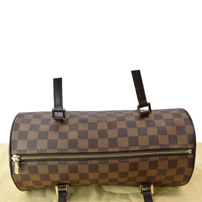 LOUIS VUITTON Papillon Damier Ebene Shoulder Bag Brown - Image 4