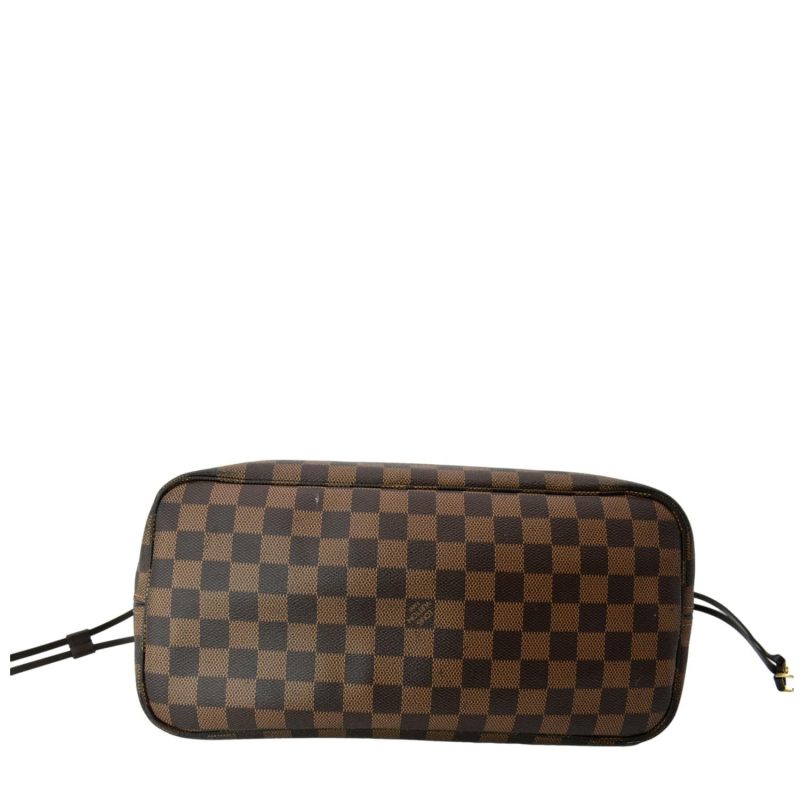 LOUIS VUITTON Neverfull MM Damier Ebene Tote Bag Brown - Image 8