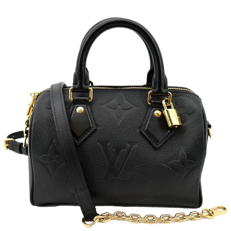 LOUIS VUITTON Giant Speedy 20 Bandouliere Empreinte  Shoulder Bag Black - Image 11
